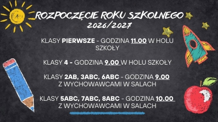 Rozpoczęcie roku szkolnego 2026/2027